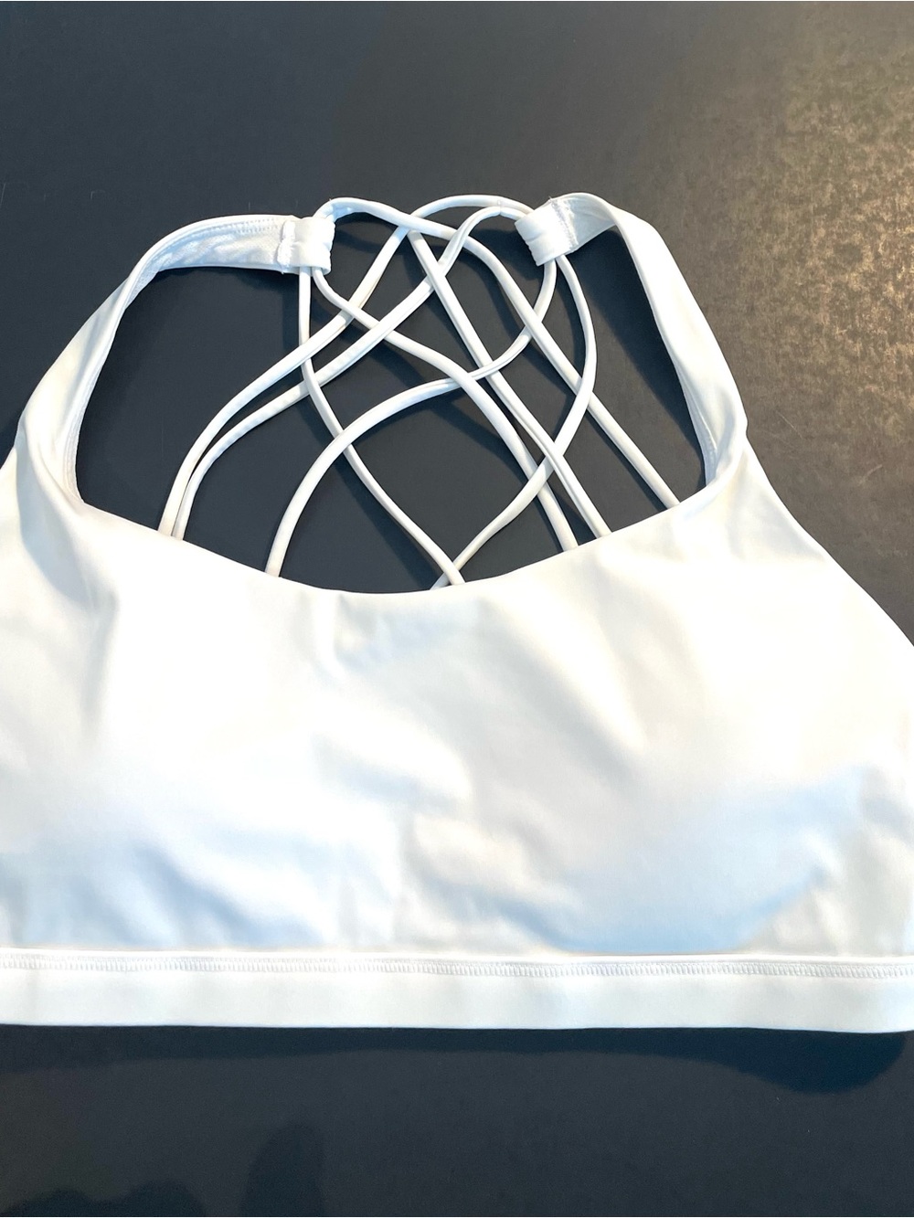 CRZ YOGA White Strappy Back Sports Bra